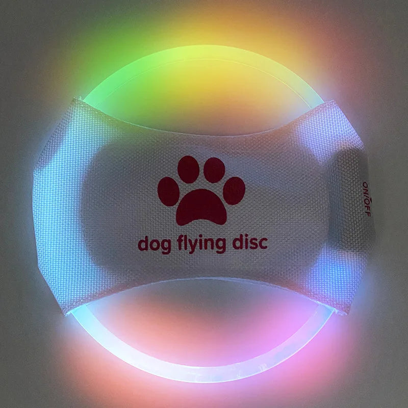 Hot-selling eco-friendly interactive LED Frisbee dog training toy rechargeable sports pet sports toy
