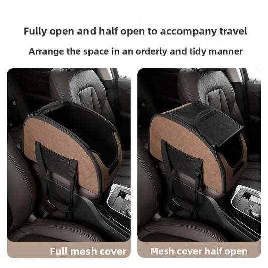 Safety Dog Car Seat for Small Medium Dogs Cat Dog Booster Car Seat with Seat Belt Up To 11lbs Washable Dog Seats Pet Carrier