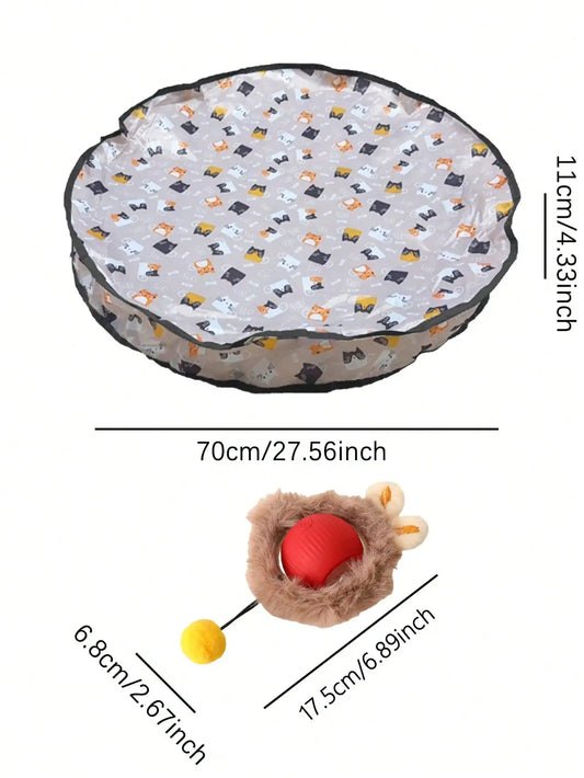Cat Hunting Toy Set, Electric Cat Ball Toy With Lighting, Chasing & Hunting Pet Toy, USB Rechargeable, Kitten & Pet Supplies - Majestic Pet Kingdom