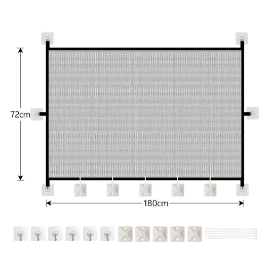 Retractable Pet Safety Gate Portable Folding Barrier Net Hooks | Purrfect Pet Kingdom