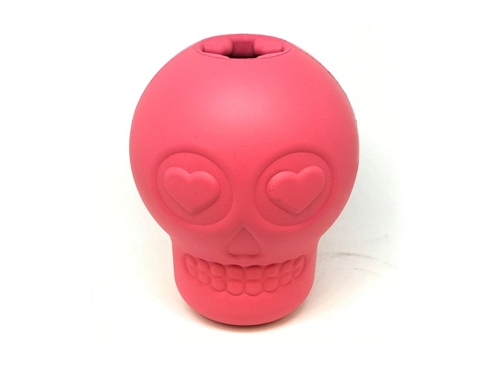 Dog Chew Toy Sugar Skull Rubber Treat Dispenser Durable USA