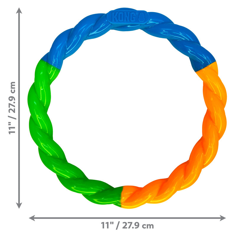 Dog Toy KONG Twistz Ring High Visibility Floating Chew Ring