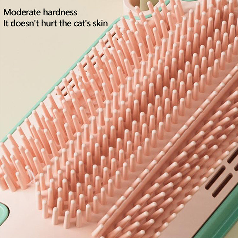 Cat Self Groomer Ice Cream Wall Corner Brush with Catnip Ball - Detail Angle 6 | Majestic Pet Kingdom
