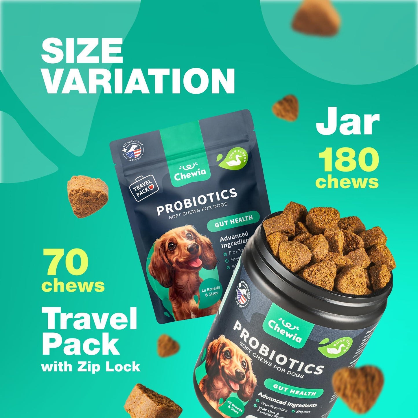 Dog Probiotics Digestive Enzymes Pumpkin Powder Gut Health - Detail Angle 7 | Majestic Pet Kingdom