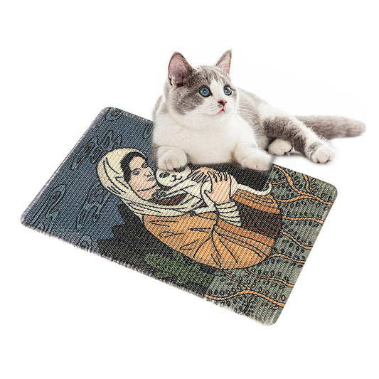 Printed Sisal Cat Scratching Pad No Dandruff Can Be Pasted - Majestic Pet Kingdom