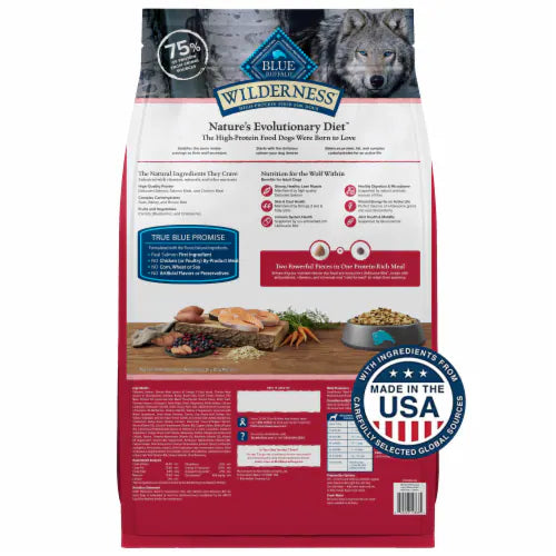 Dog Food Blue Buffalo Wilderness Salmon Wholesome Grains Bag