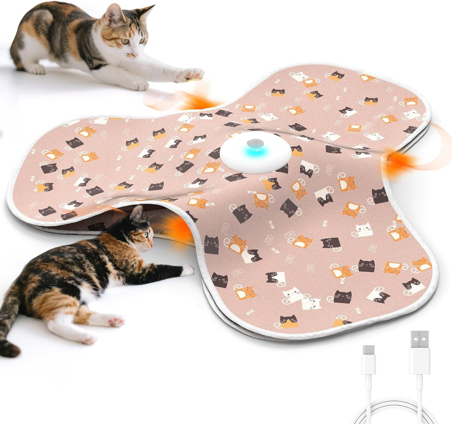 Cat Toy Hidden Mouse Electric Moving Wand Hunting Play Cover - Detail Angle 6 | Majestic Pet Kingdom