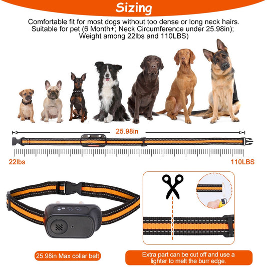 984FT Dog Training Collar IP65 Waterproof Pet Beep Vibration Electric Shock Collar 3 Channels Rechargeable Transmitter Receiver Trainer with Recording - Majestic Pet Kingdom