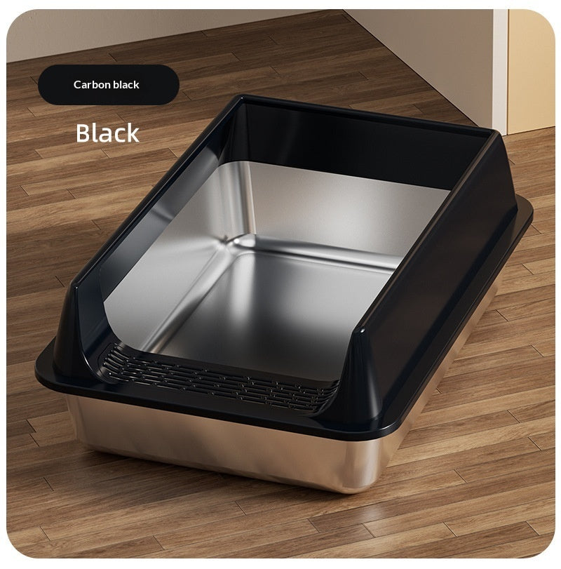 Large-capacity High-sided Semi-enclosed Cat Litter Box