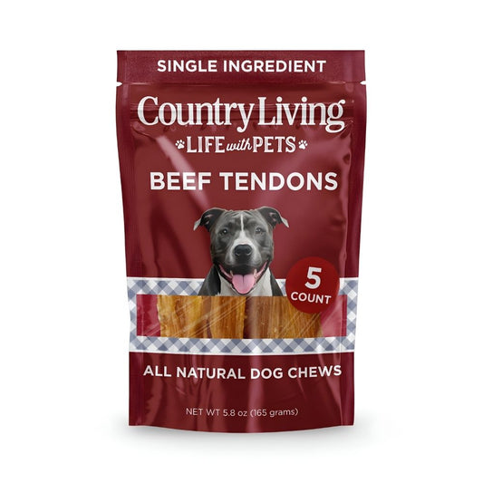 Beef Backstrap Tendon Dog Chews - 5 Count Bag