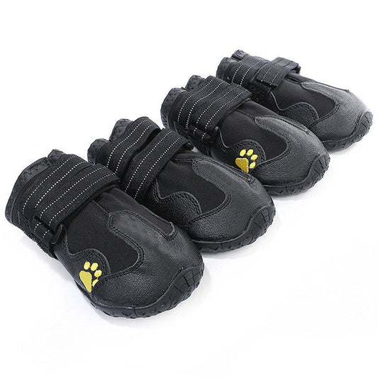 Dog Boots Waterproof Rubber Sole Protective Paw Boots 4-Pack