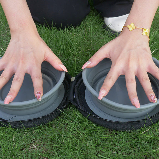 Dog Bowls Foldable Silicone Outdoor Travel Food and Water Set