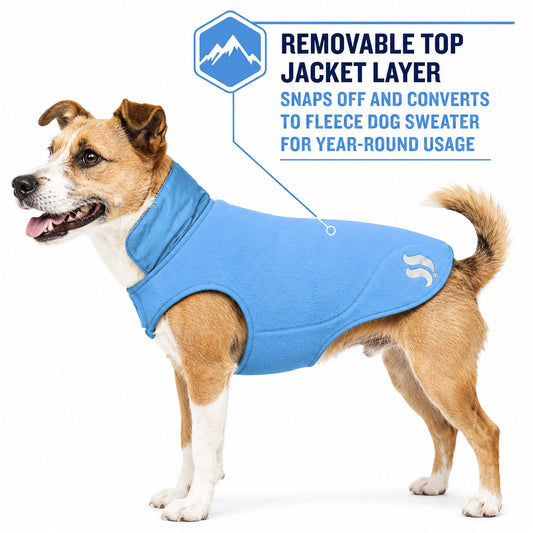 Dog Helios ® Lotus-Rusher 2-in-1 Dual-Removable Layered Performance Dog Jacket - Detail Angle 2 | Majestic Pet Kingdom