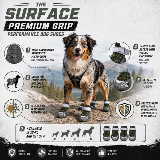 dog-grip-shoes-permance-all-terrain-paw-booties-4-pack-luxury-view-2 | Majestic Pet Kingdom