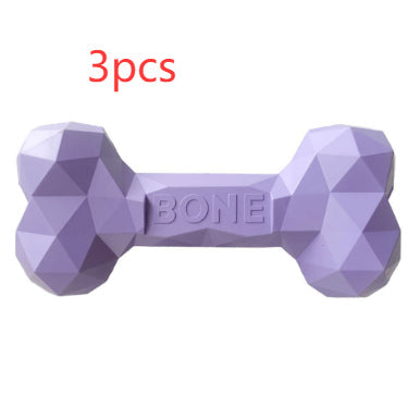 Pet Dog Teeth Grinding Bite Resistant Rubber Bone Toy - Majestic Pet Kingdom