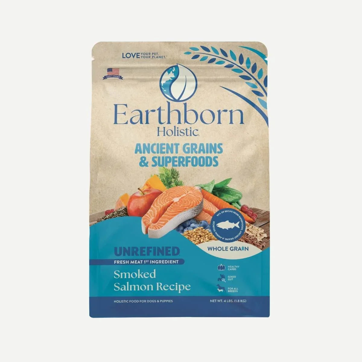Dog Food Earthborn Unrefined Ancient Smoked Salmon Dry
