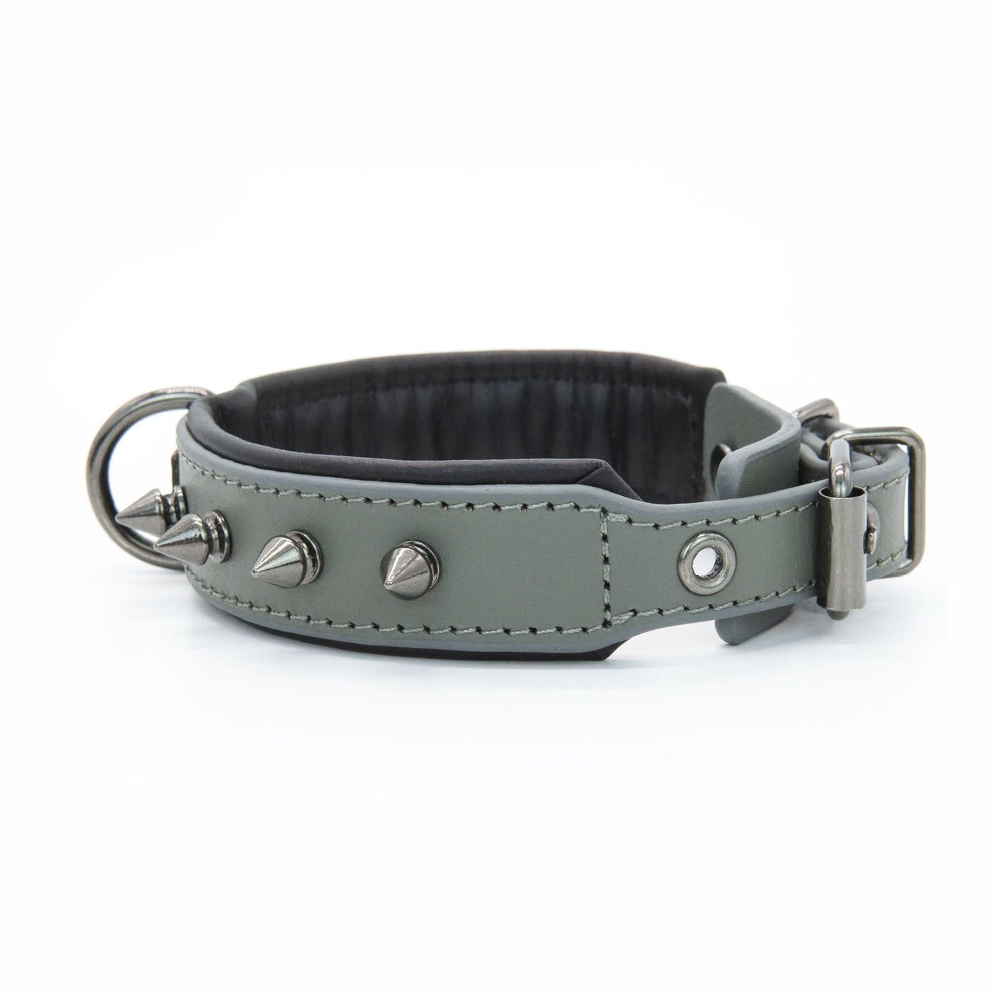Dog Collar and Bandana Genuine Leather Triangle Scarf Neckband - Detail Angle 7 | Majestic Pet Kingdom