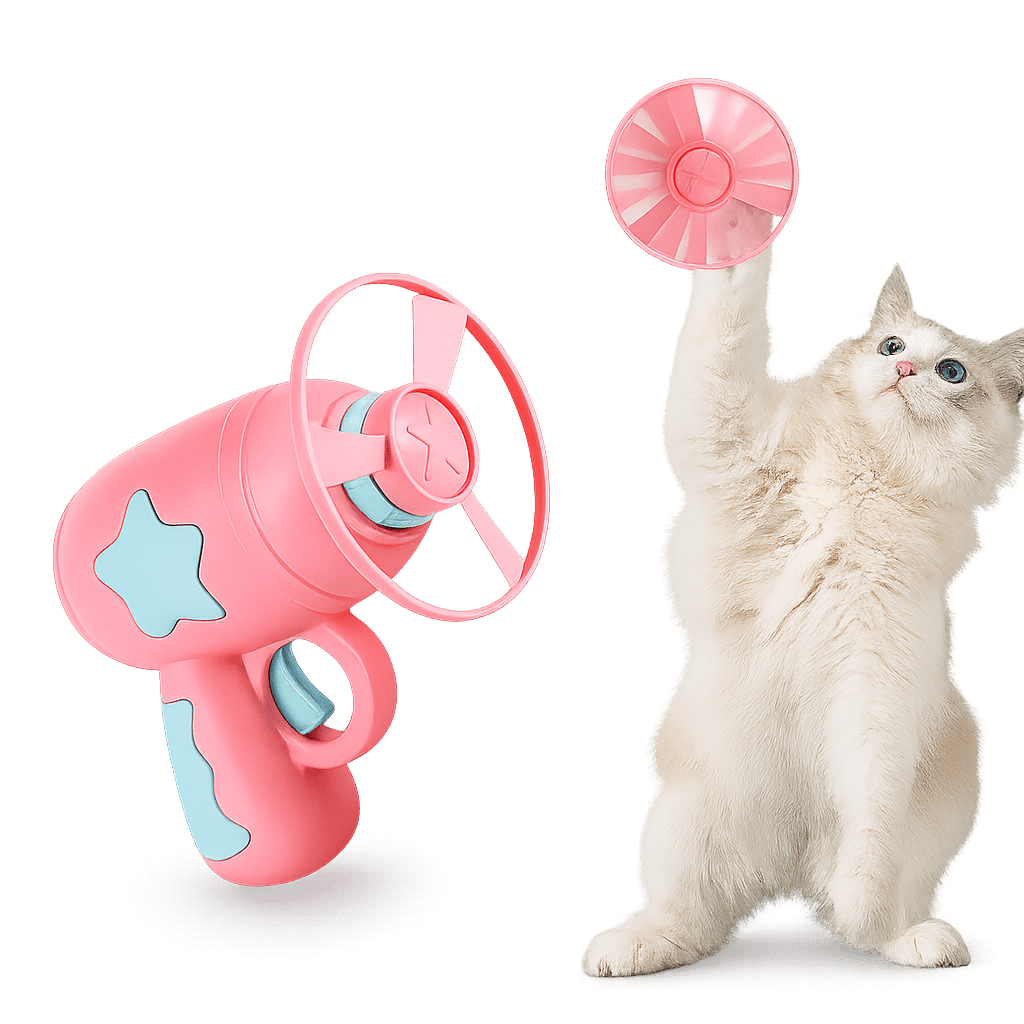 Cat Flying Disc Launcher | Interactive Toy for Kitten