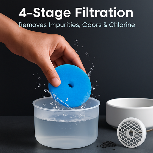 Cat Water Fountain Filters Replacement Carbon Pods 4-Pack - Detail Angle 2 | Majestic Pet Kingdom