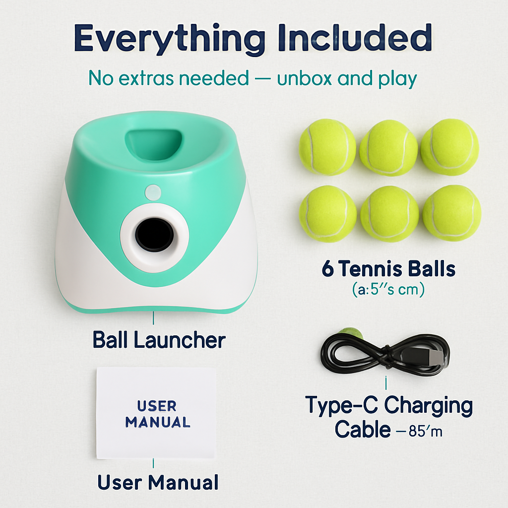Automatic Dog Ball Launcher Interactive Fetch Unit 6 Balls - Detail Angle 7 | Majestic Pet Kingdom