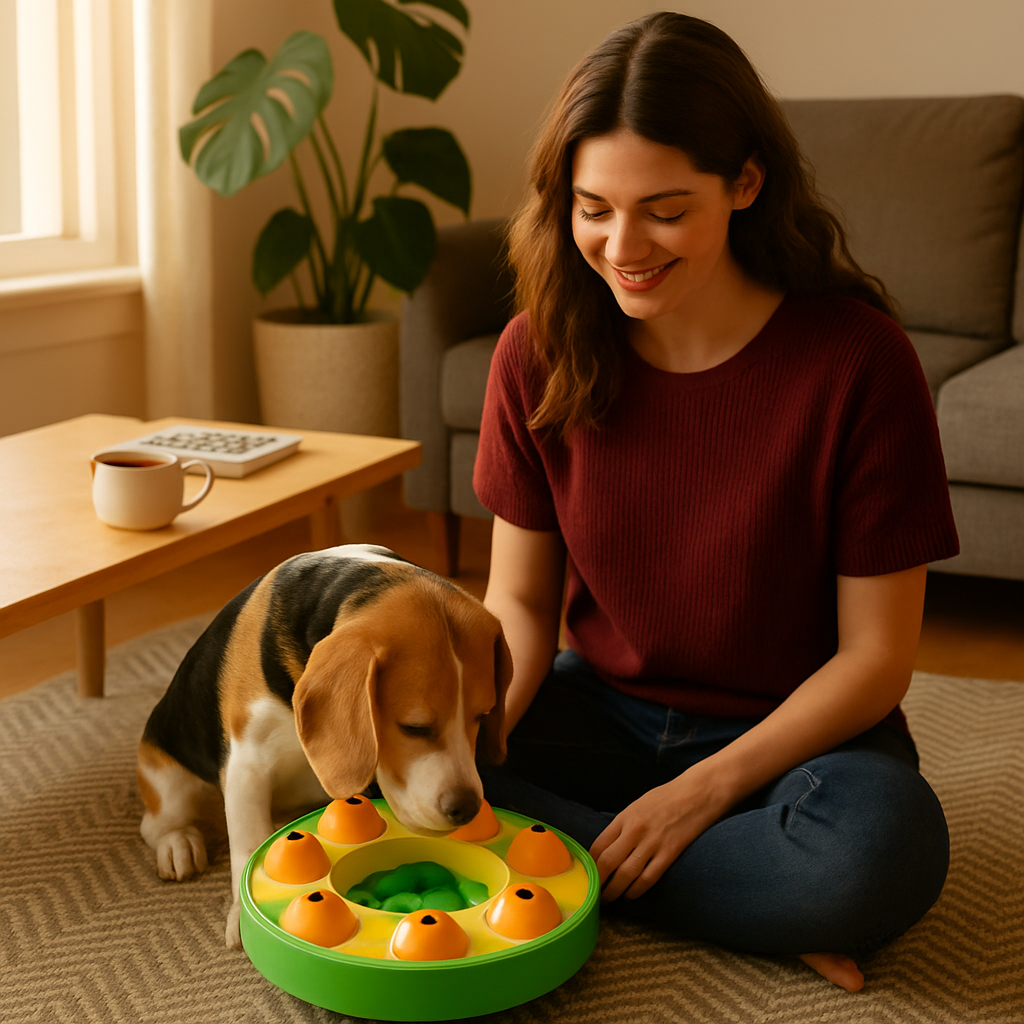 Dog Puzzle Food Feeder Slow Feeding Bowl Interactive Toy Dog Treat Dispensing Toy for IQ Training Mental Enrichment For Small Medium Large Dog Cat