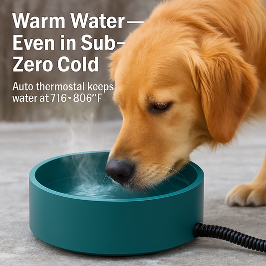 Heated Water Bowl for Dog Cat - Keeps Water Warm Indoors - Majestic Pet Kingdom