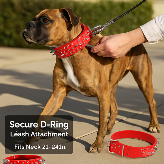 Spiked Dog Leather Collar: Everyday Wear | Purrfect Pet Kingdom