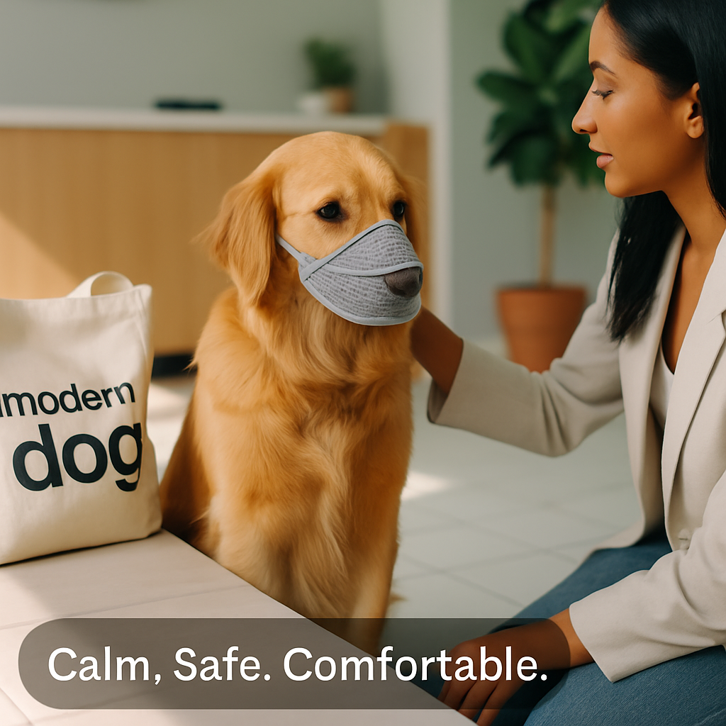 Pet Muzzle Mask: Soft Mesh, Adjustable Straps