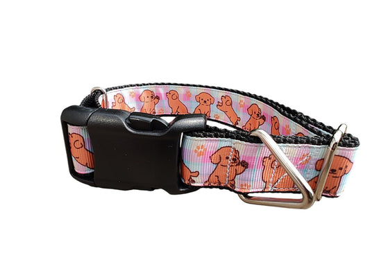 Dog Collar Golden Puppies Cute Golden Retriever Dog Print Nylon