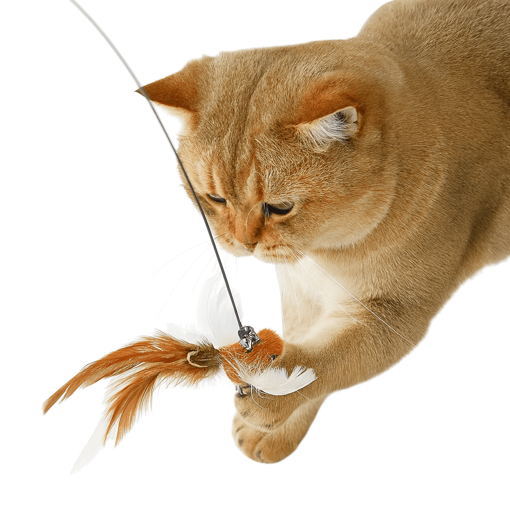 Hands-Free Feather Cat Wand with Bell | Suction Cup