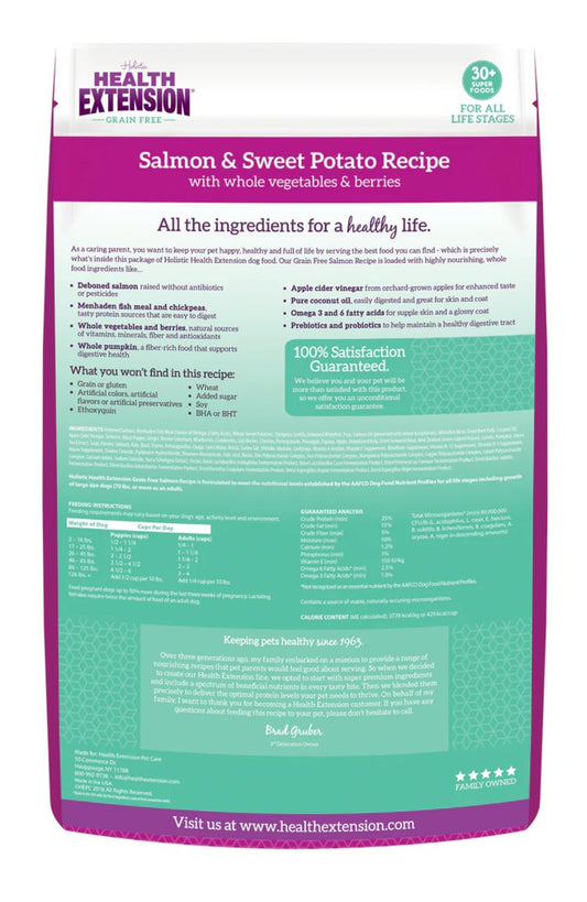 Dog Food Health Extension Grain Free Salmon Sweet Potato Food - Detail Angle 2 | Majestic Pet Kingdom