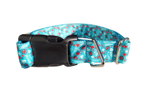 Dog Collar Heartbreaker Bold Romance Typography Pattern Nylon
