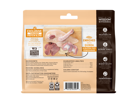 Earth Animal Wisdom Air Dried Chicken Jerky Dog Treats (4oz)