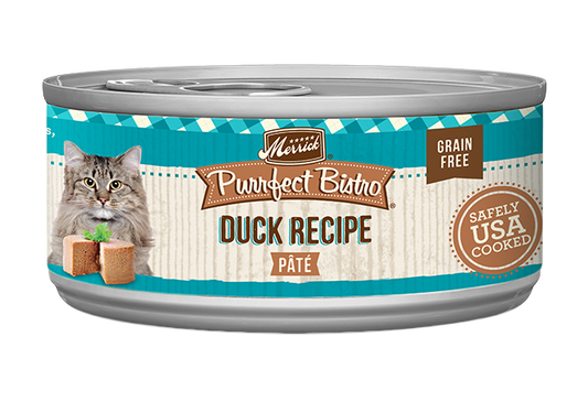 Merrick Purrfect Bistro Grain Free Adult Duck Pate Cat Food (3oz) - Majestic Pet Kingdom