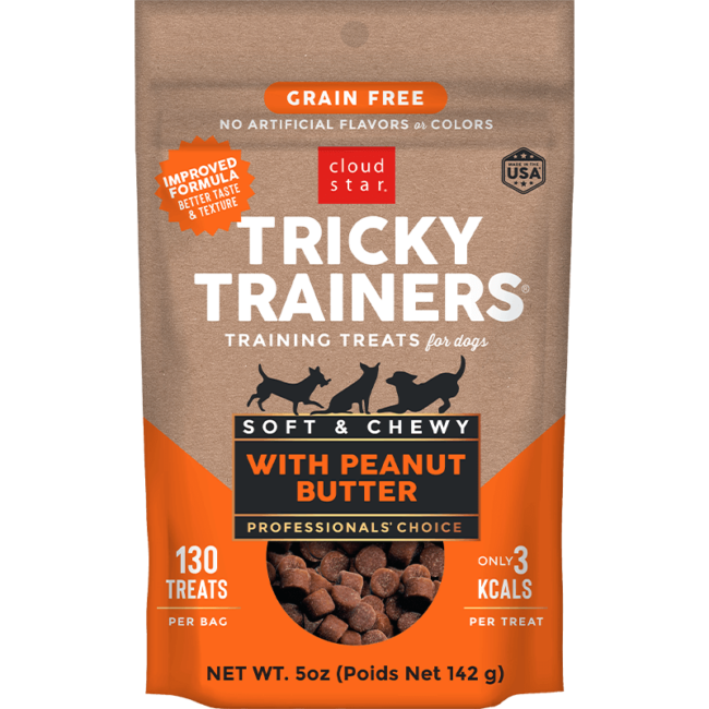 Dog Treats Tricky Trainers Grain-Free Peanut Butter Chews