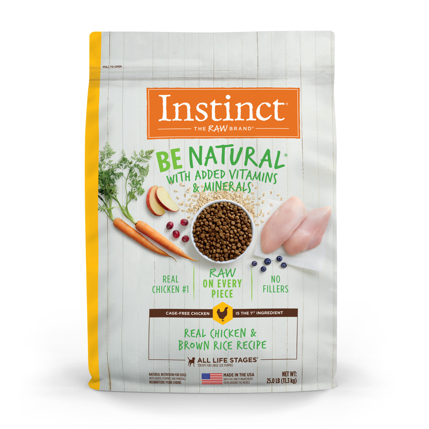 Dog Food Instinct Be Natural Real Chicken & Brown Rice 25lb