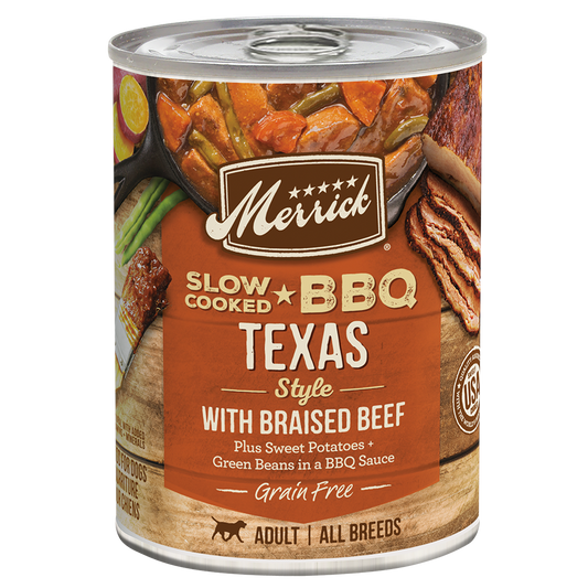 Merrick Slow Cooked Grain Free Adult Texas Beef Wet Dog Food (12.7oz) - Majestic Pet Kingdom