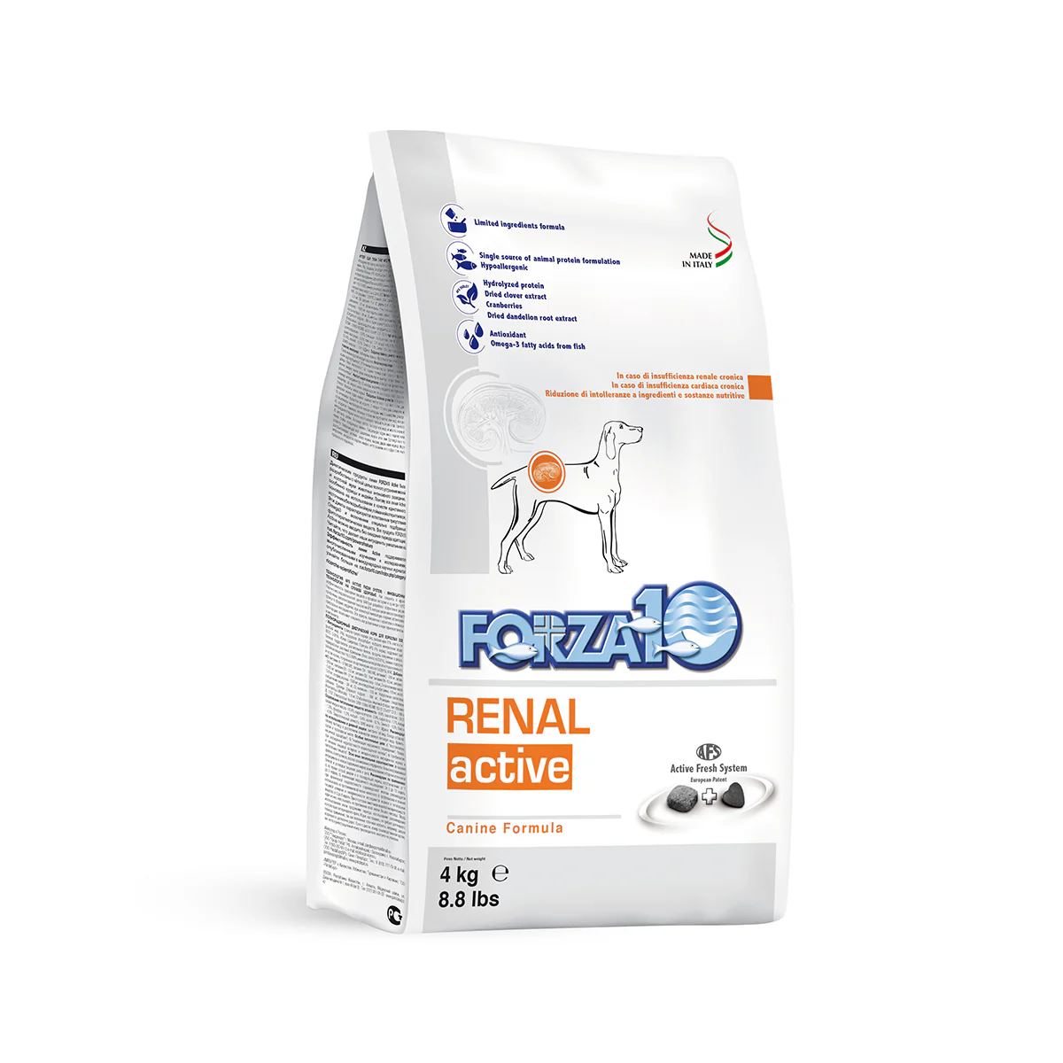Dog Food FORZA10 Adult Renal Active Anchovy Formula 8.8lb Ba