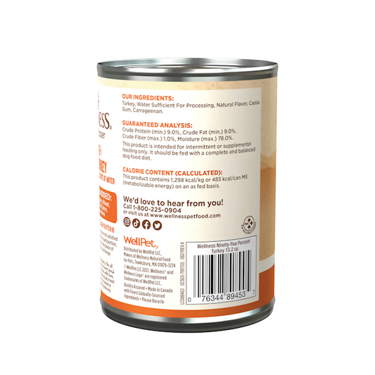 Wellness Adult 95% Turkey Wet Dog Food (13.2oz) - Majestic Pet Kingdom