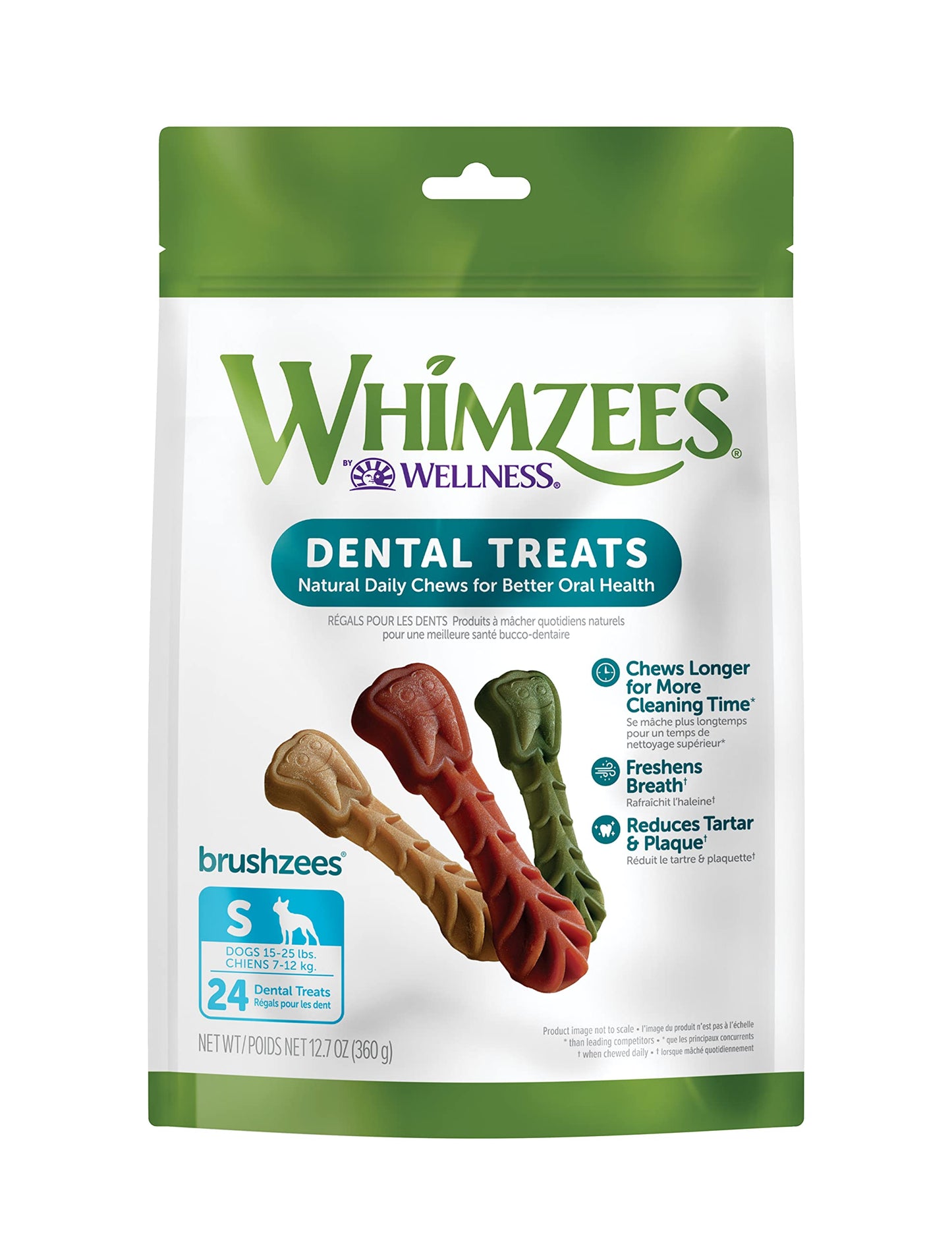 Dog Dental Chews Whimzees Brushzees Small Daily Treats