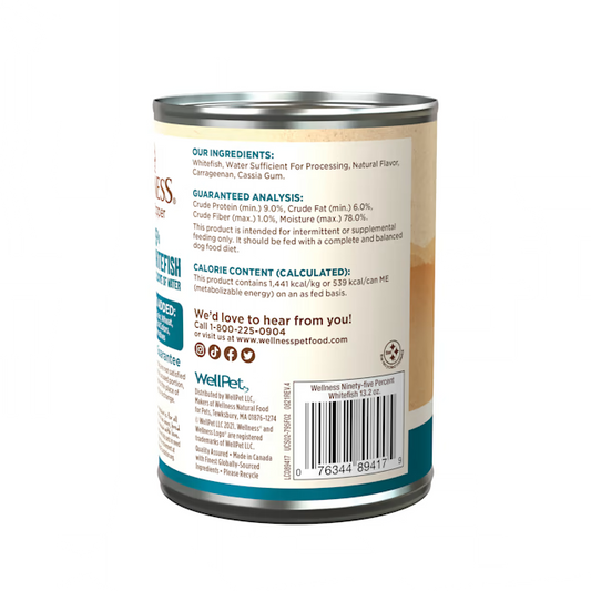 Wellness Adult 95% Whitefish Wet Dog Food (13.2oz) - Majestic Pet Kingdom