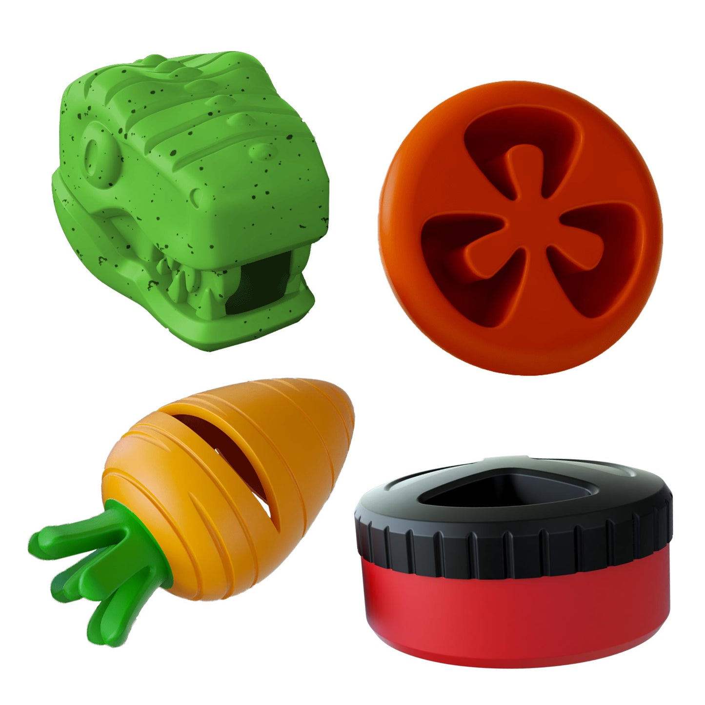 Jeffers Stay Busy Natural Rubber Dog Chew Toys, 4 pc, Medium - Purrfect Pet Kingdom™