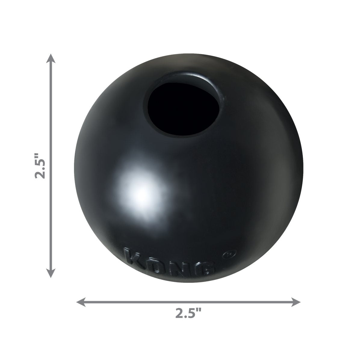Dog Ball Toy KONG Extreme Black Rubber Heavy Duty Fetch Ball