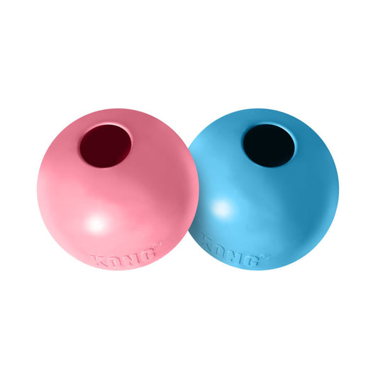 Dog Ball Toy KONG Puppy Soft Rubber Treat Dispenser Ball Sm - Detail Angle 2 | Majestic Pet Kingdom