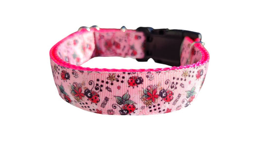 Dog Collar Little Lady Ladybug Cute Garden Insect Pattern Nylon