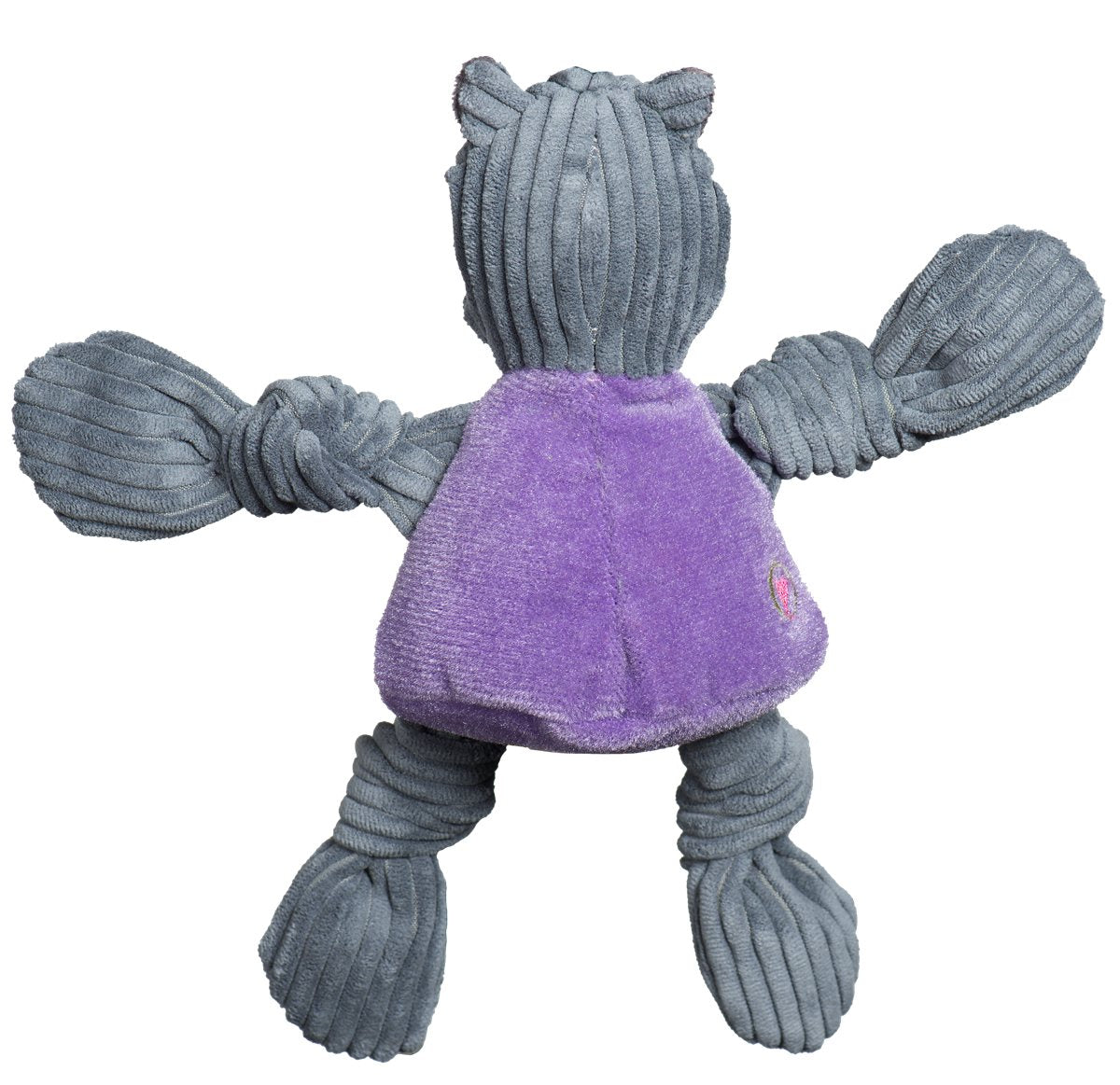 Dog Plush Toy NCAA Kansas State Willie Wildcat Knottie Squeak - Detail Angle 6 | Majestic Pet Kingdom