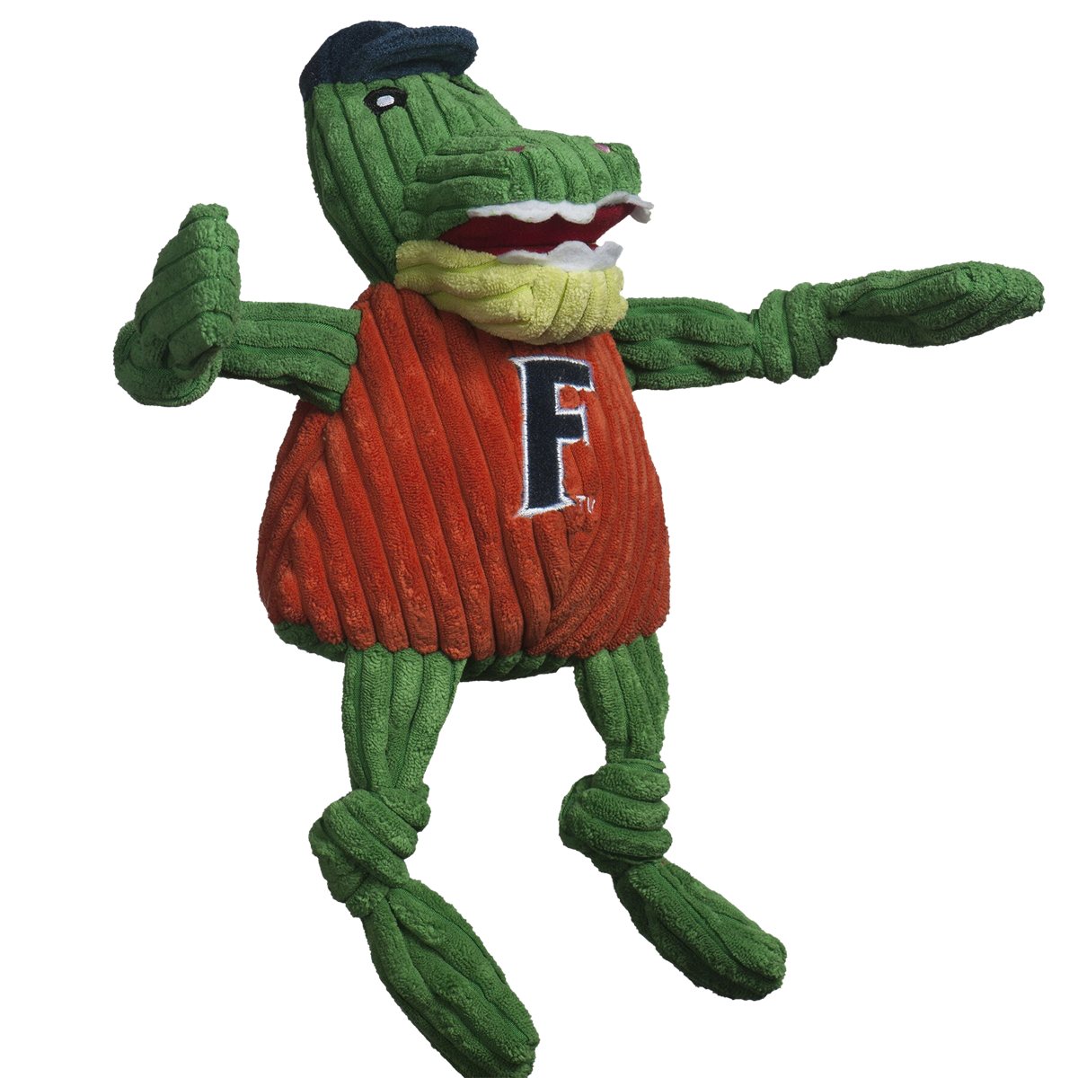 Dog Plush Toy NCAA Florida Albert Gator Mascot Knottie Squeak - Detail Angle 6 | Majestic Pet Kingdom