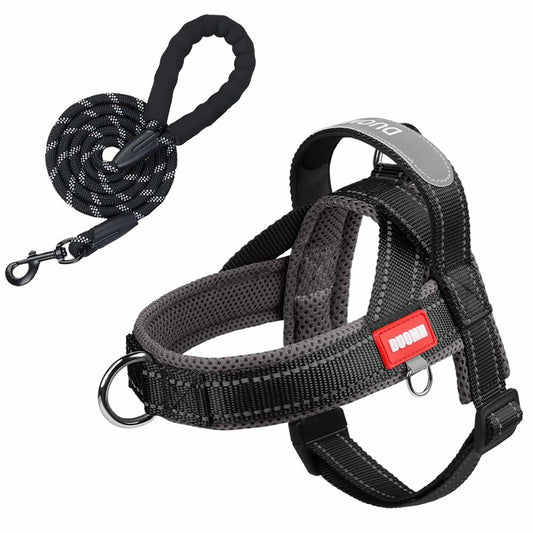 Kumihigh Yellow Dog No Pull Padded Escape Proof Harness XL Vibrant Color - Detail Angle 2 | Majestic Pet Kingdom