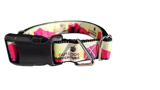 Dog Collar Outdoor Adventure Mountain Forest Camping Print Nylon