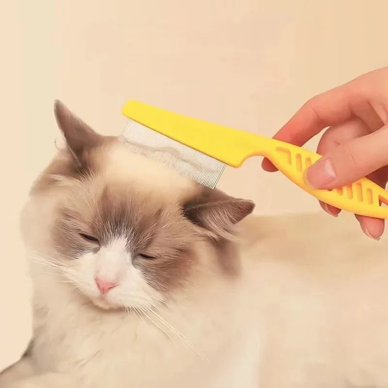 Dog Flea Comb Stainless Steel Fine-Tooth Deshedding Groomer Tool - Detail Angle 7 | Majestic Pet Kingdom